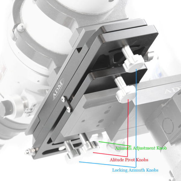 ADM Accessories | Miscellaneous | ALT-AZ Aiming Devices | TGAD | Tandem Guiding Aiming Device. ALT/AZ Aiming Device for Side By Side Systems - White - Installed | Image 2